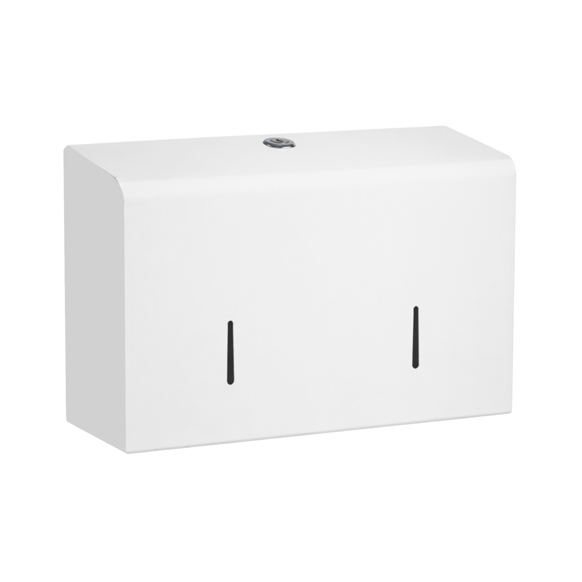 Toiletrulledispenser mini jumbo i stål til 2 mini jumbo ruller