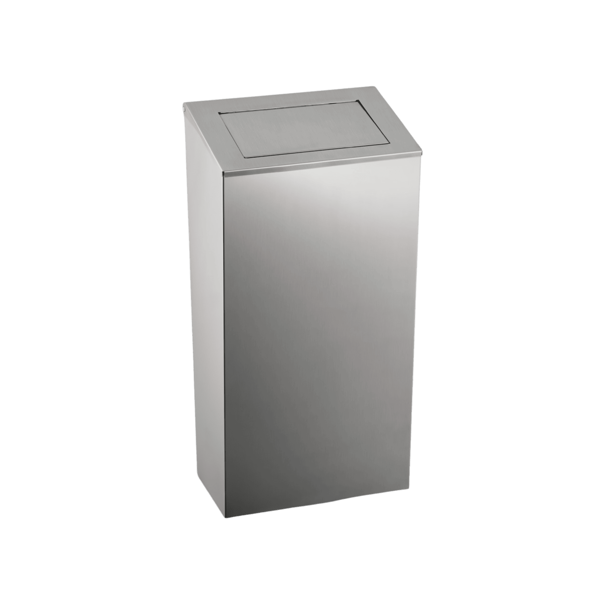 Affaldsbeholder i stål m. push låg - 38L