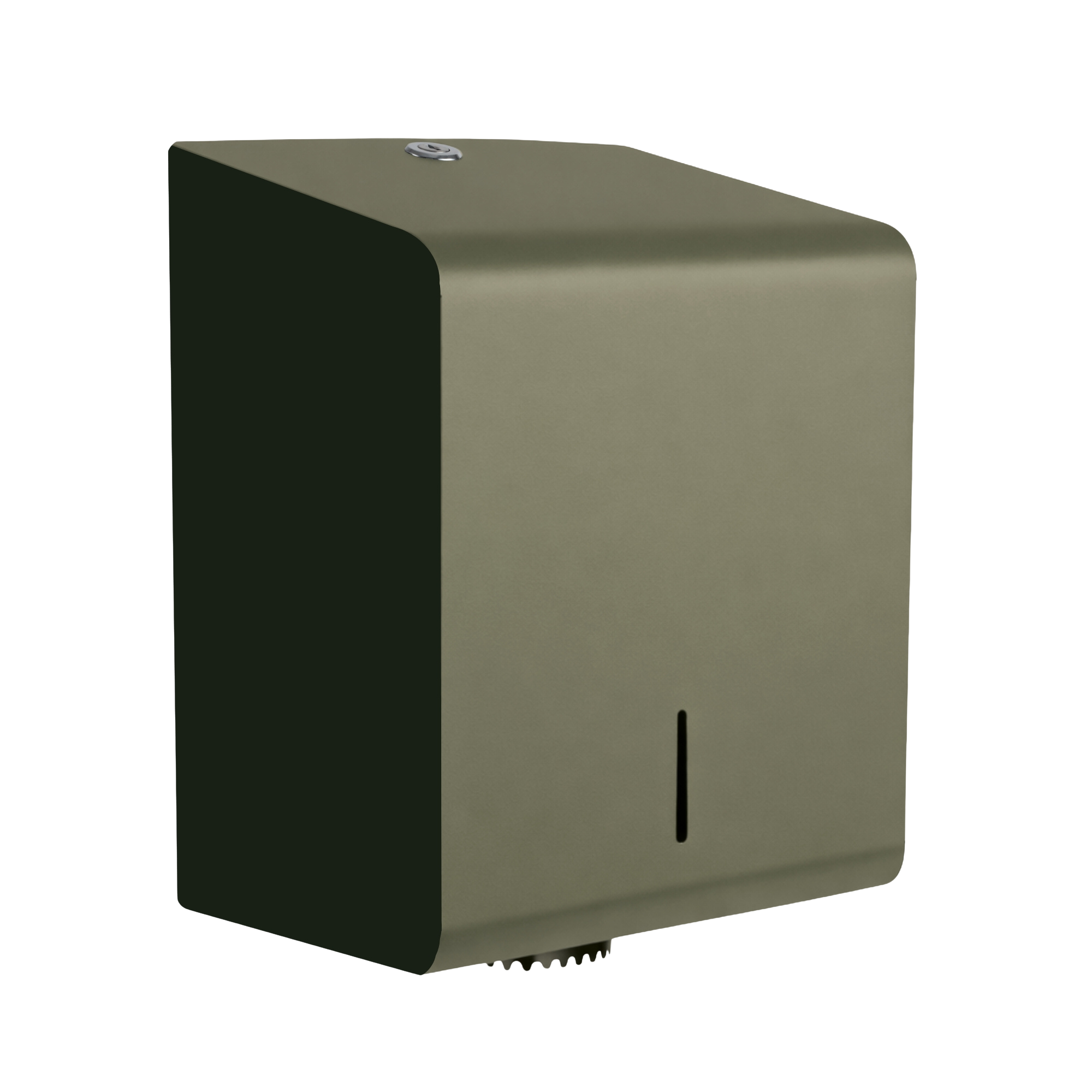 Papirdispenser til centrefeed ruller i stål